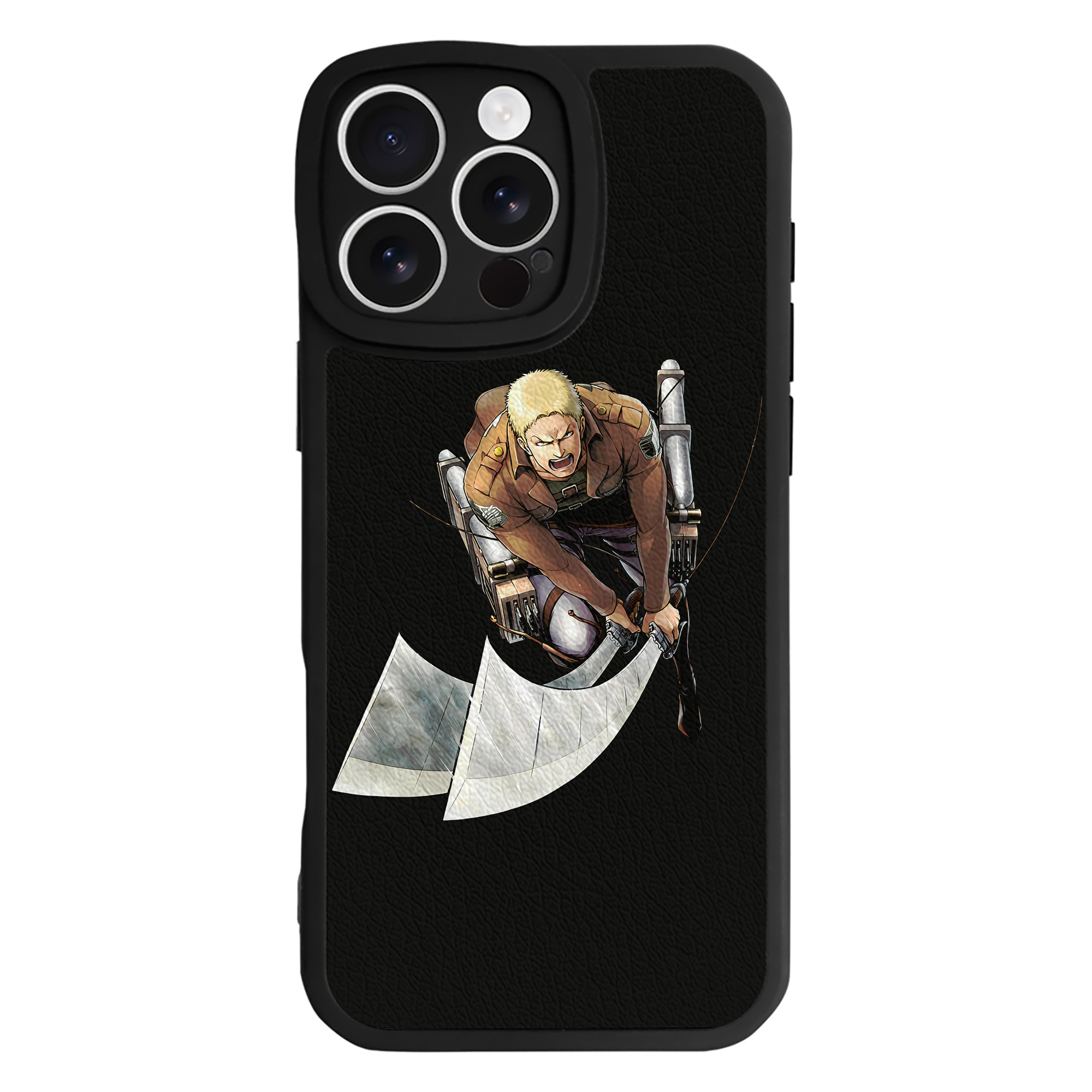 （画像用） 進撃の巨人 ライナー・ブラウン Attack on Titan Reiner Braun 【iPhone 16シリーズ対応】シリコンスマホケース（レザー調） 材質：シリコン